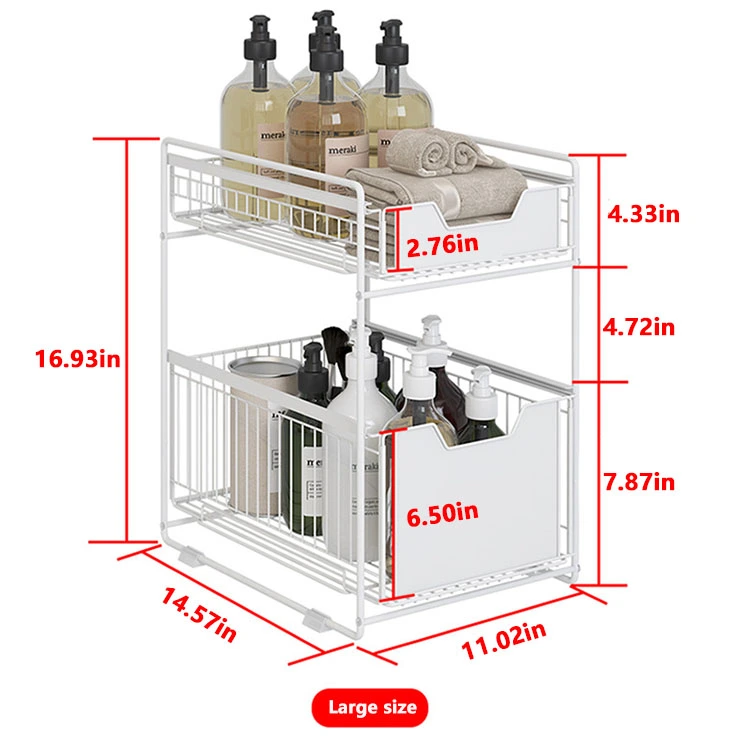 Dual Tier Multifunctional Kitchen Organizer